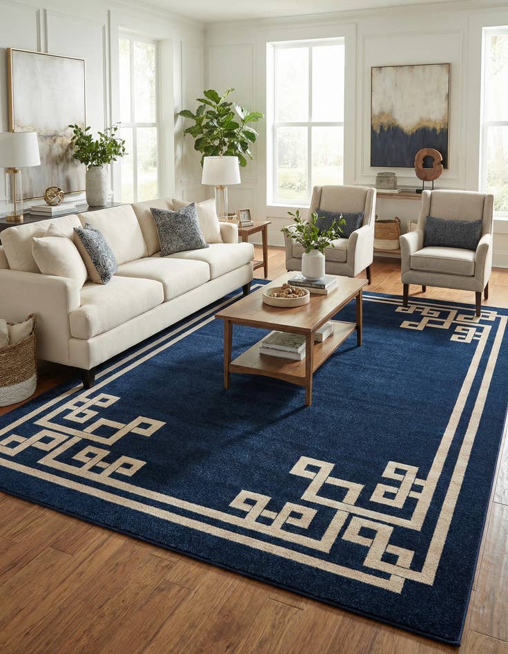 Detail image of 7' 10 x 11' Greek Key Rug