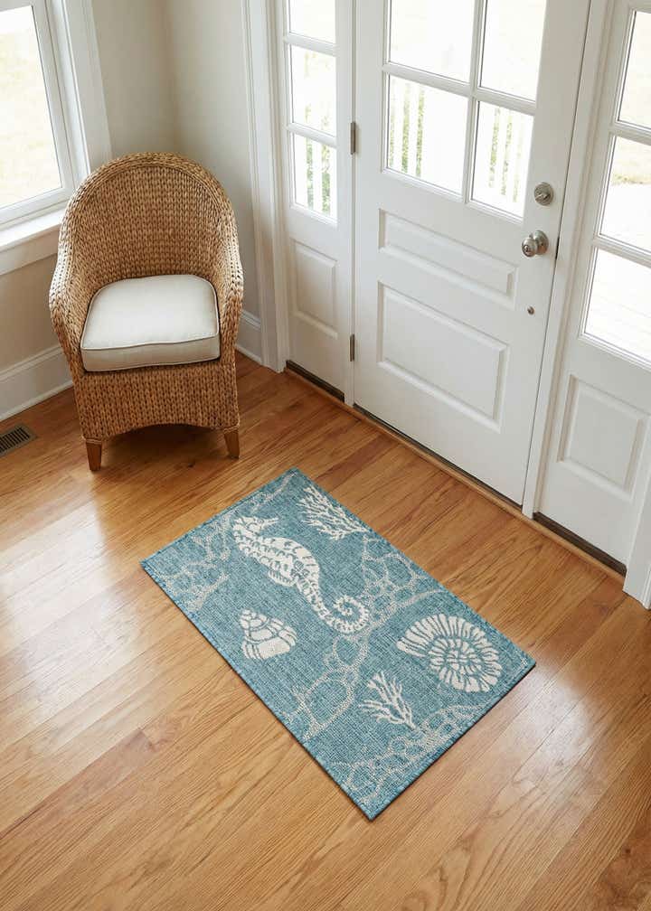 2' x 3' Easy-Clean Coastal Indoor / Outdoor Rug