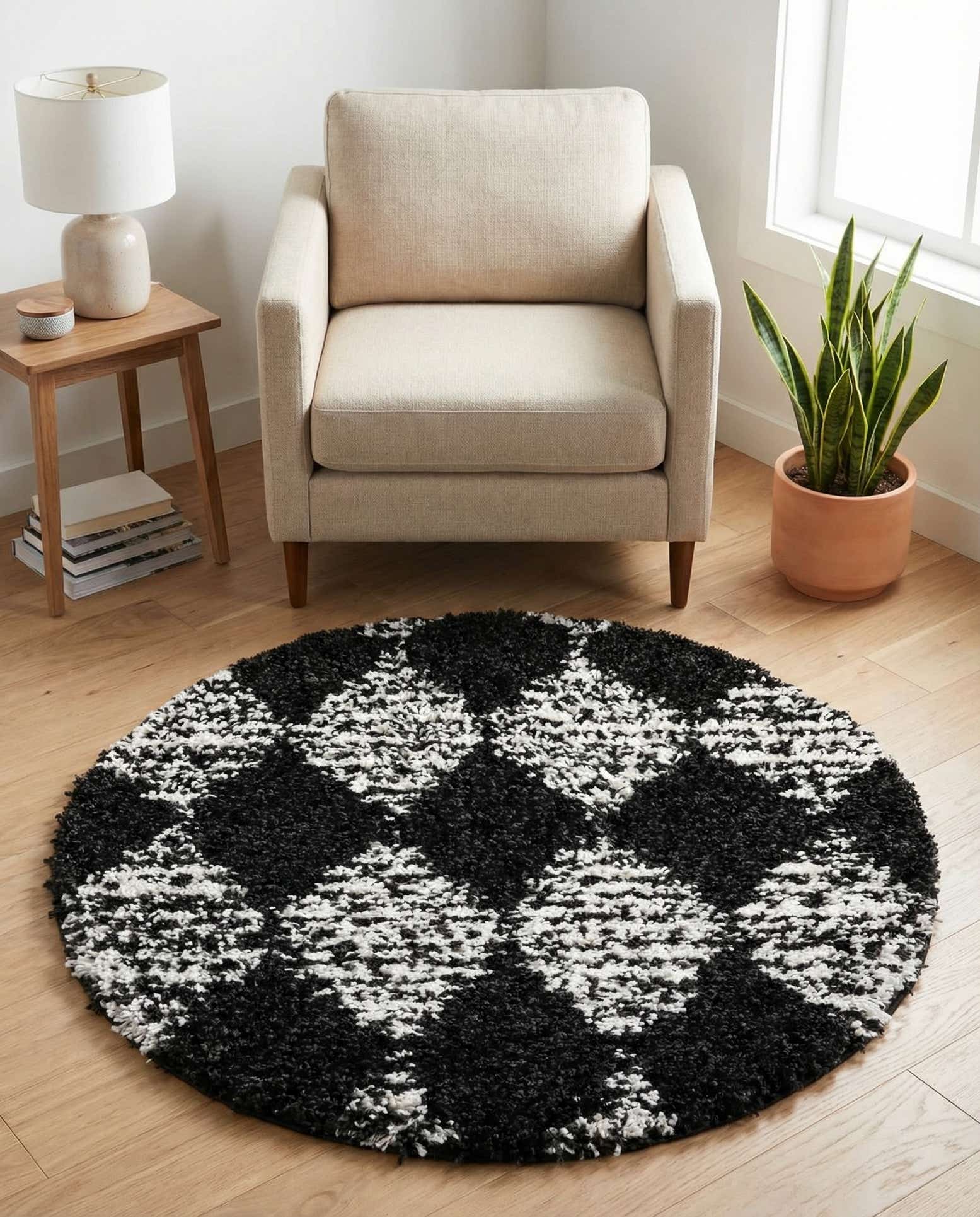 3' 3 x 3' 3 Serenity Shag Round Rug