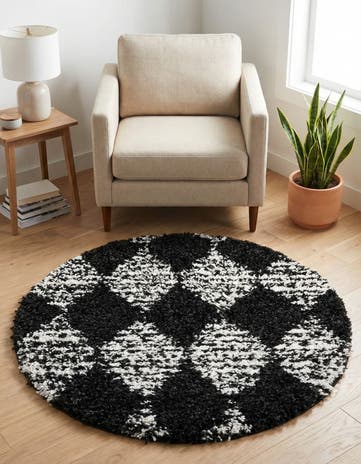 3' 3 x 3' 3 Serenity Shag Round Rug