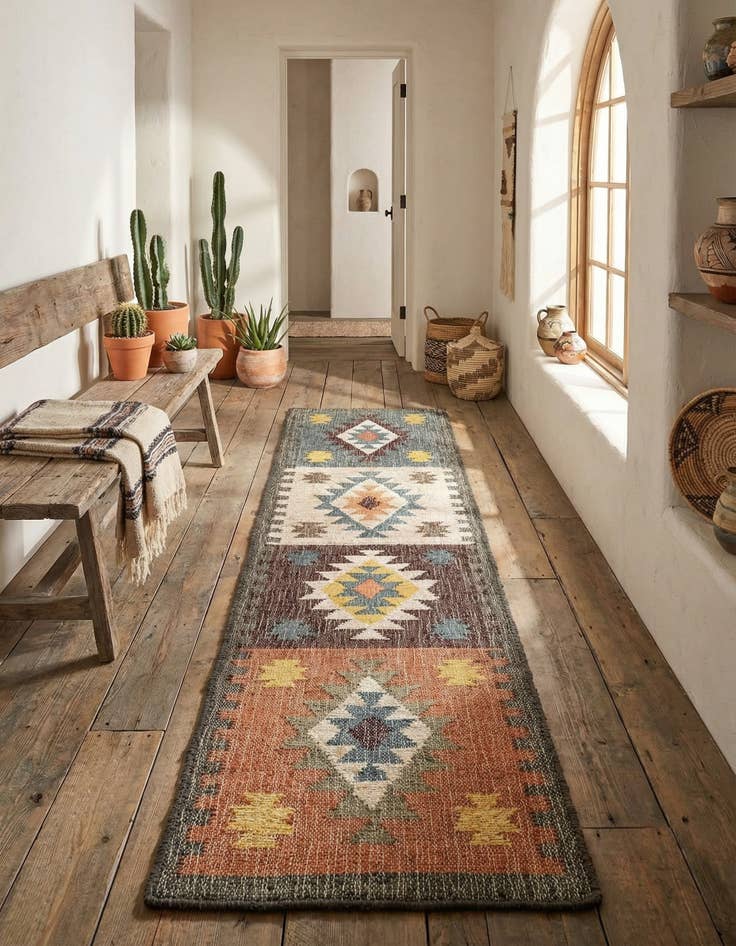 Detail image of 2' x 8'  Hand Woven Kala Handwoven Jute Runner Rug