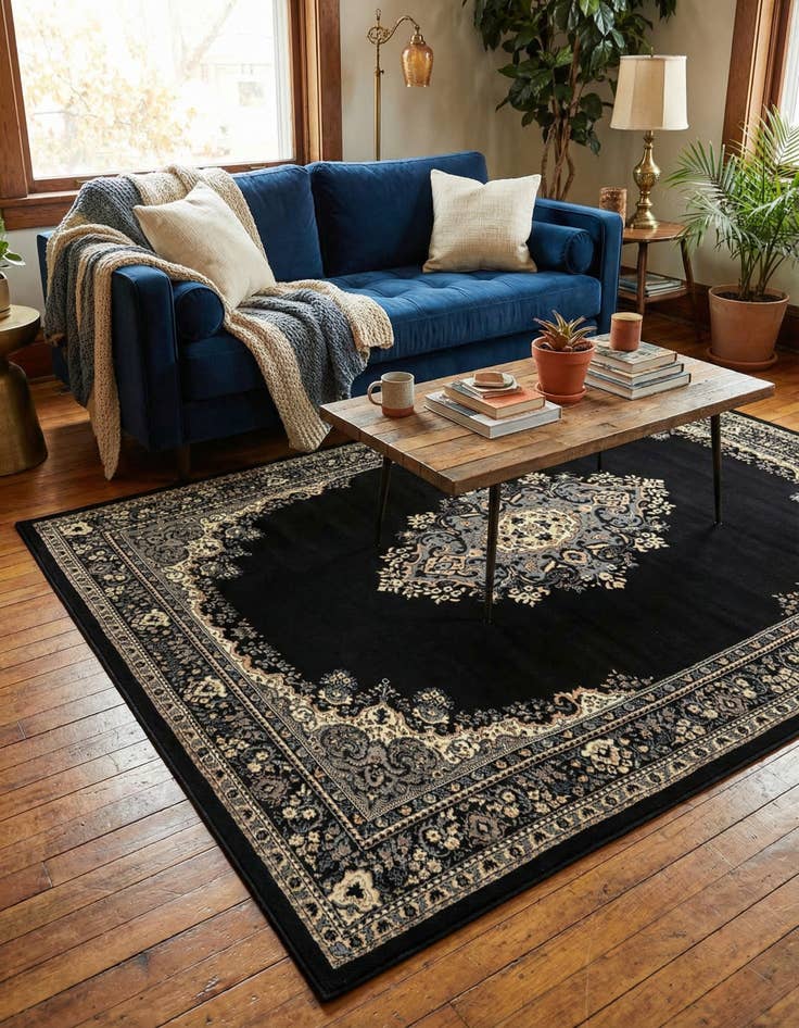 Detail image of 7' x 10' Mashad Design Rug