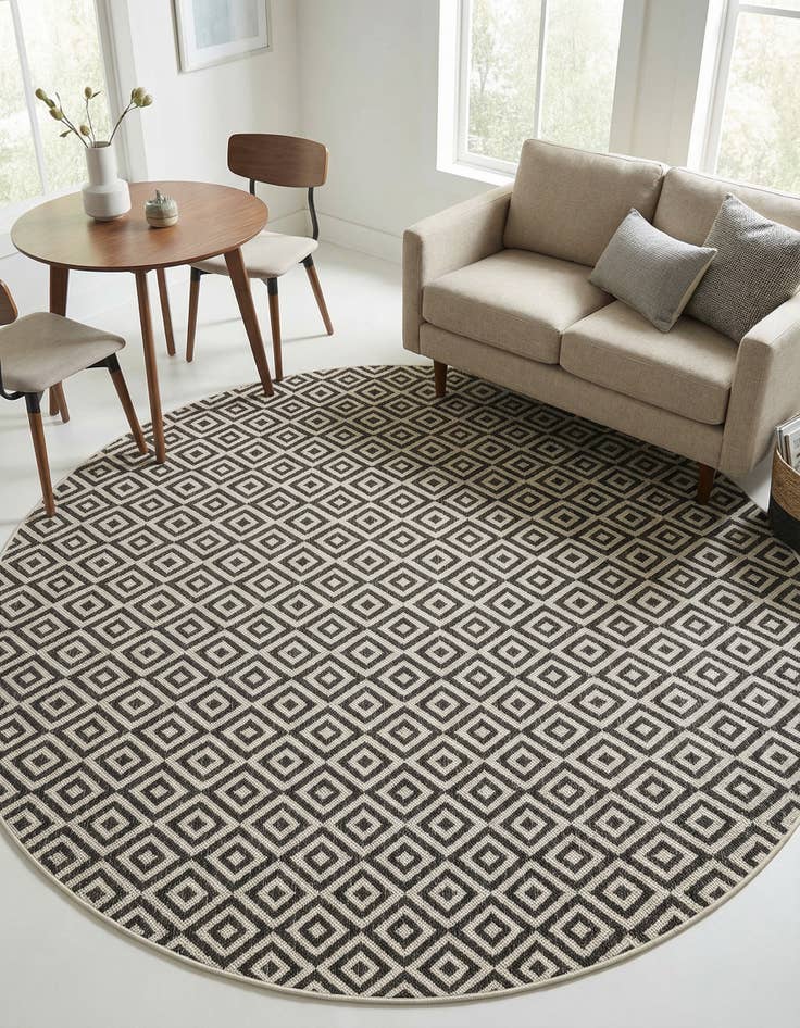 Detail image of 6' 7 x 6' 7 Easy-Clean Jill Zarin Costa Rica Indoor / Outdoor Round Rug