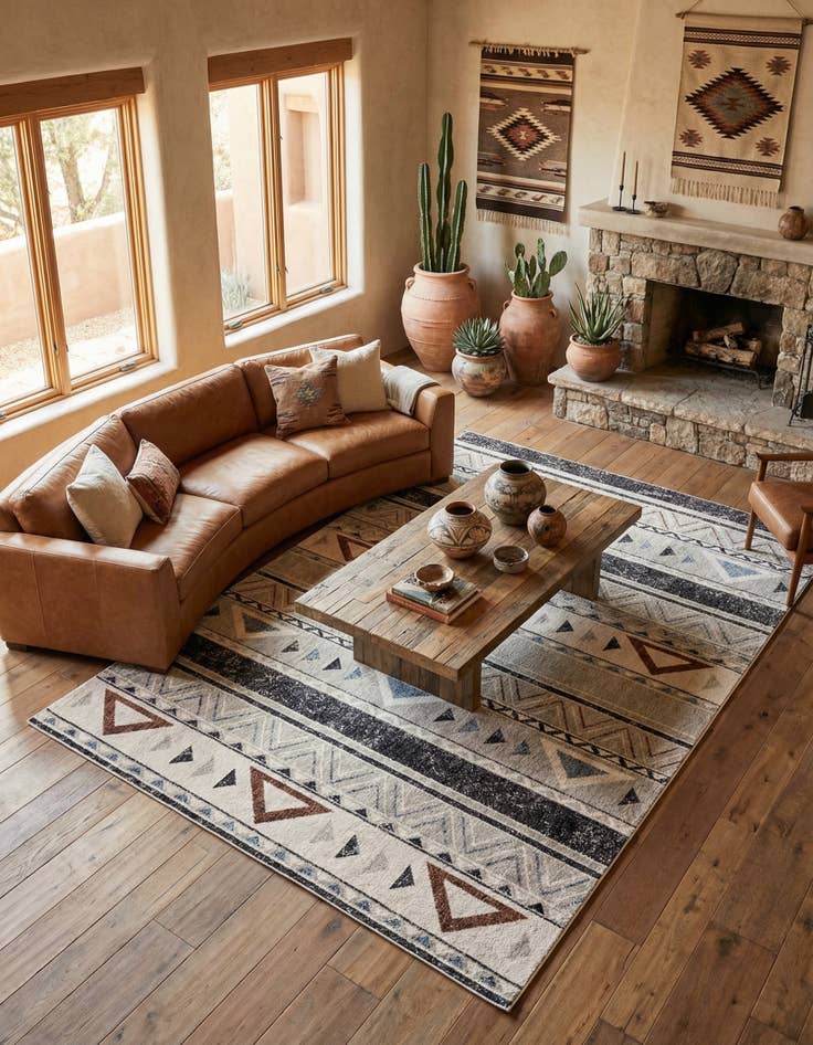 Detail image of 7' 10 x 10' Eco Southwestern Rug