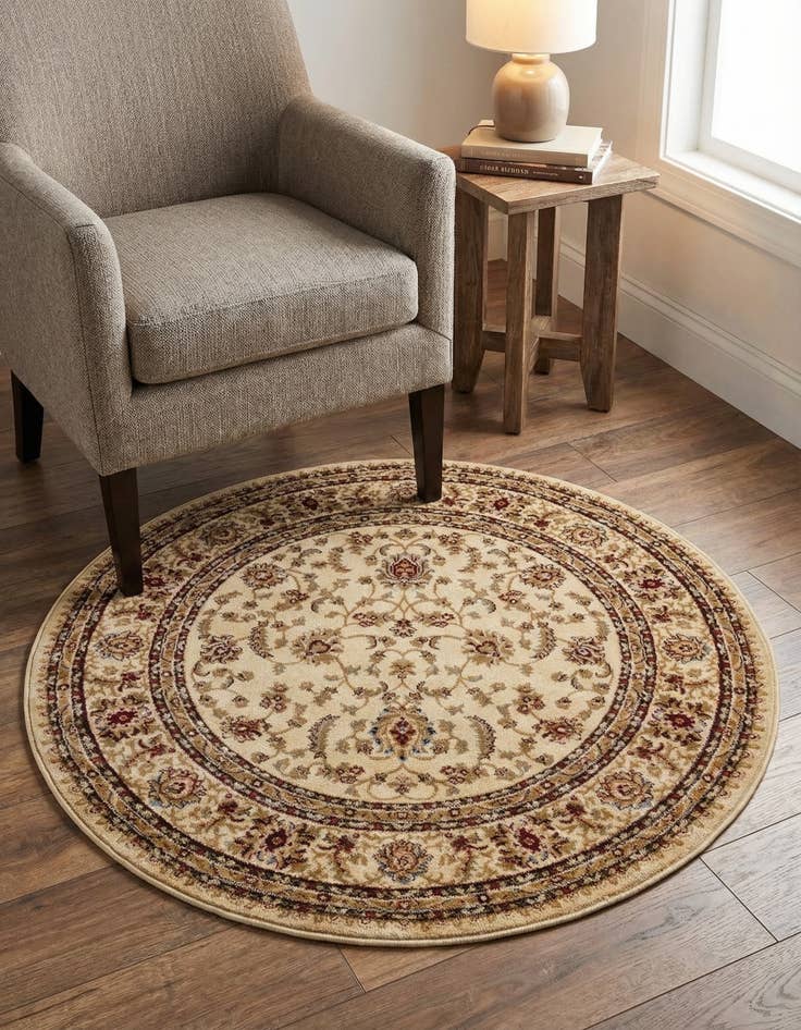 Detail image of 3' x 3' Classic Agra Round Rug