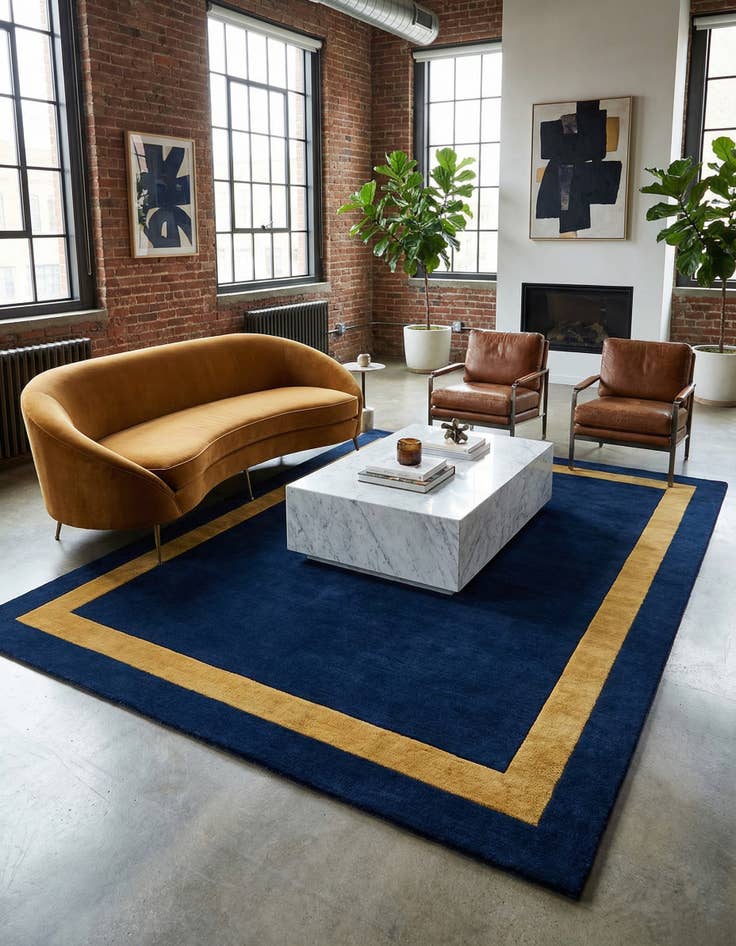 Detail image of 7' 10 x 10' Jill Zarin Border Wool Rug