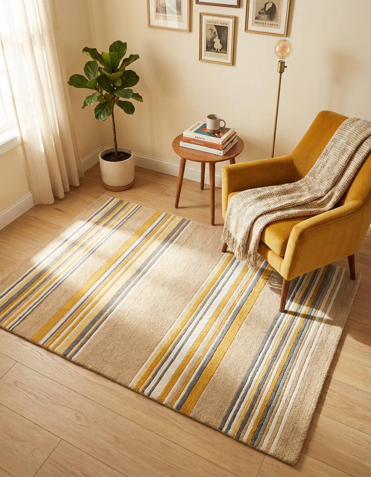 Detail image of 4' x 5' 8 Luna Wool Rug