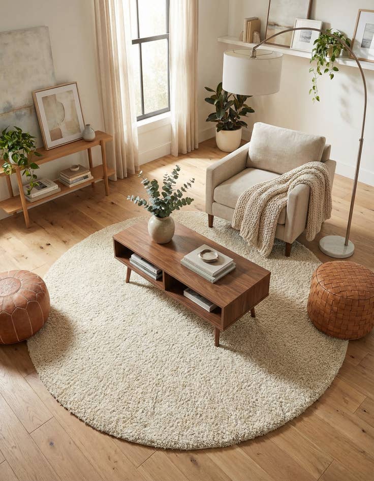 Detail image of 7' x 7' Everyday Shag Round Rug