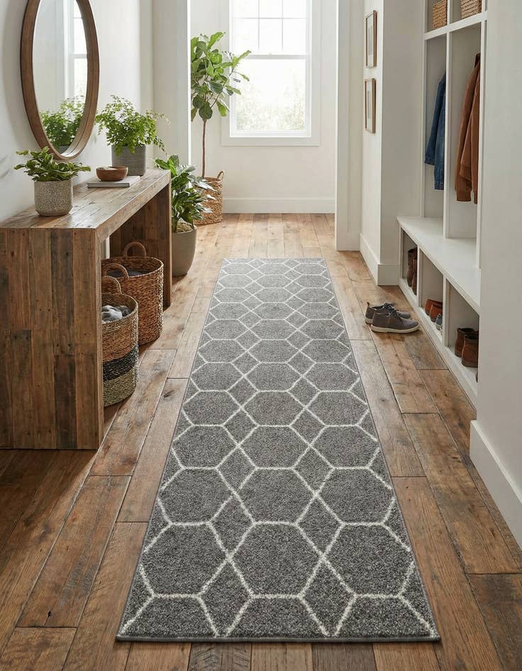 Detail image of 2' x 10' Trellis Frieze Runner Rug