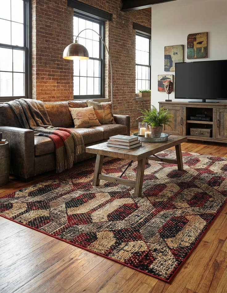 Detail image of 5' 3 x 8' Saturn Rug