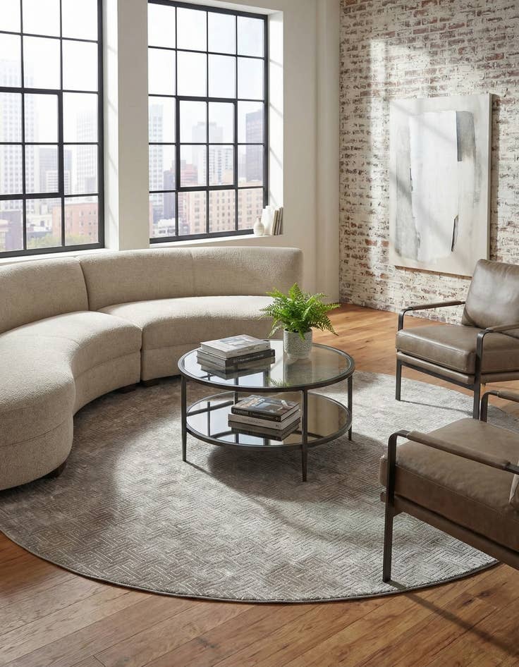 Detail image of Jill Zarin 8' x 8' Uptown Park Avenue Round Rug