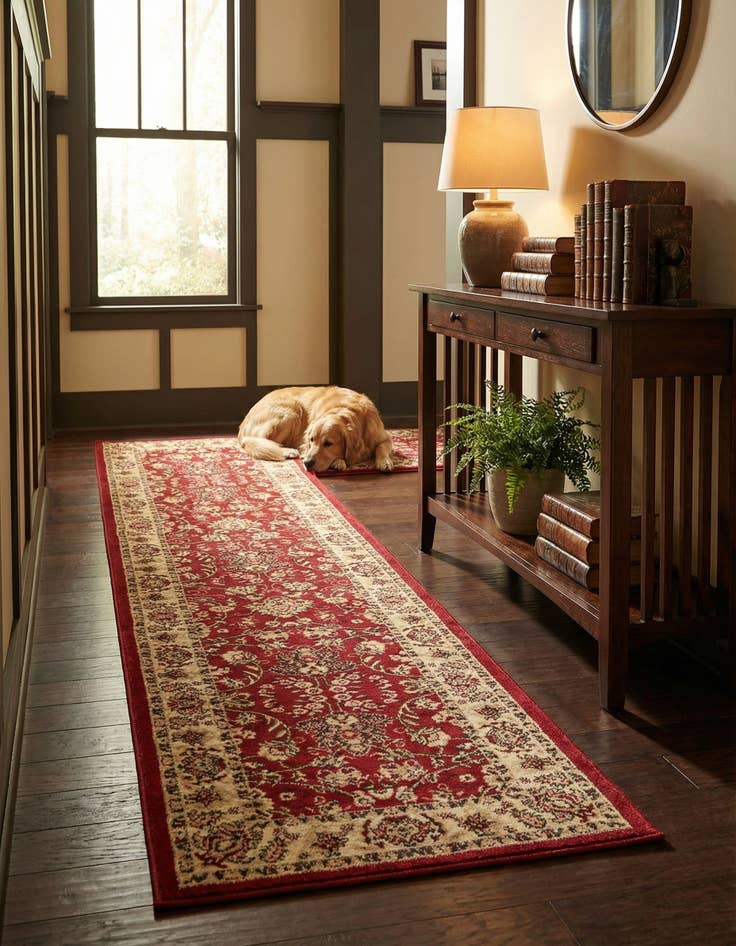 Detail image of 2' 7 x 12' Kashan Design Runner Rug