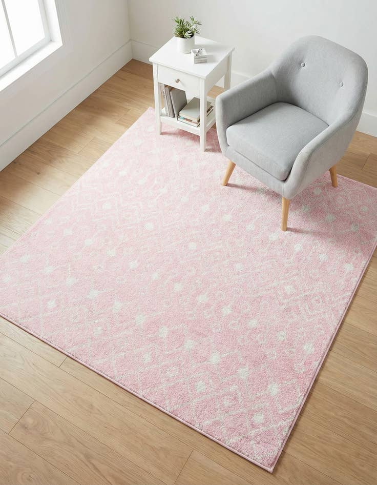 Detail image of  5' 3 x 5' 3 Moroccan Trellis Square Rug