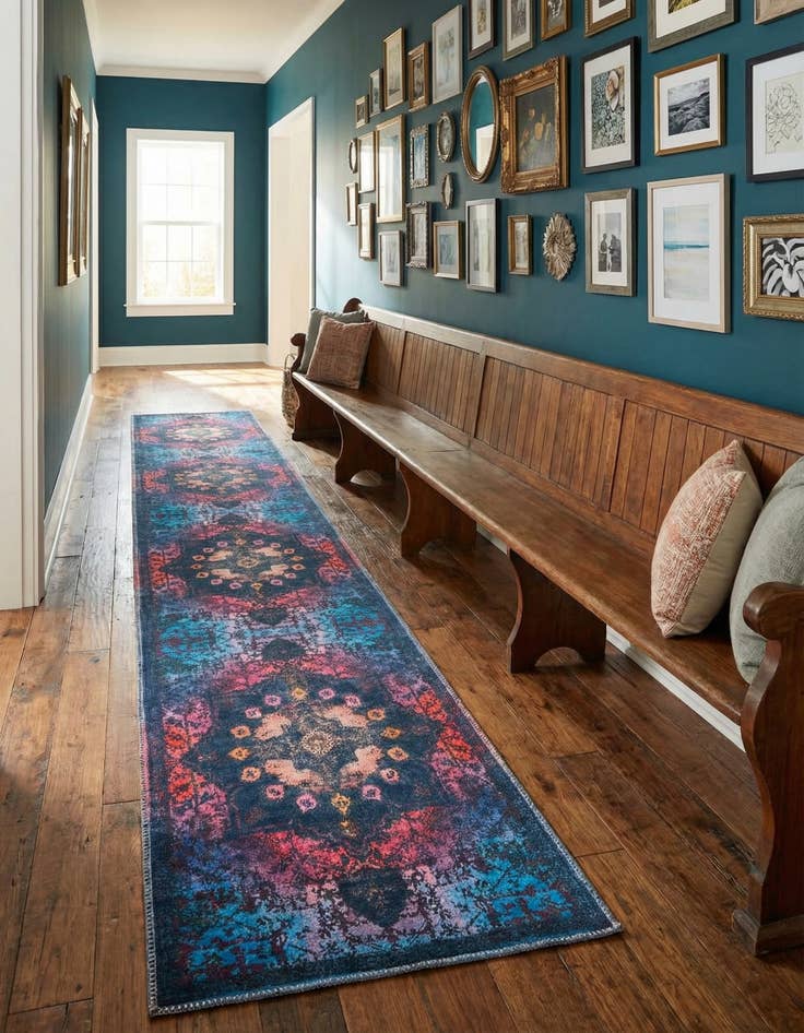 Detail image of 2' x 13' Washable Francesca Runner Rug