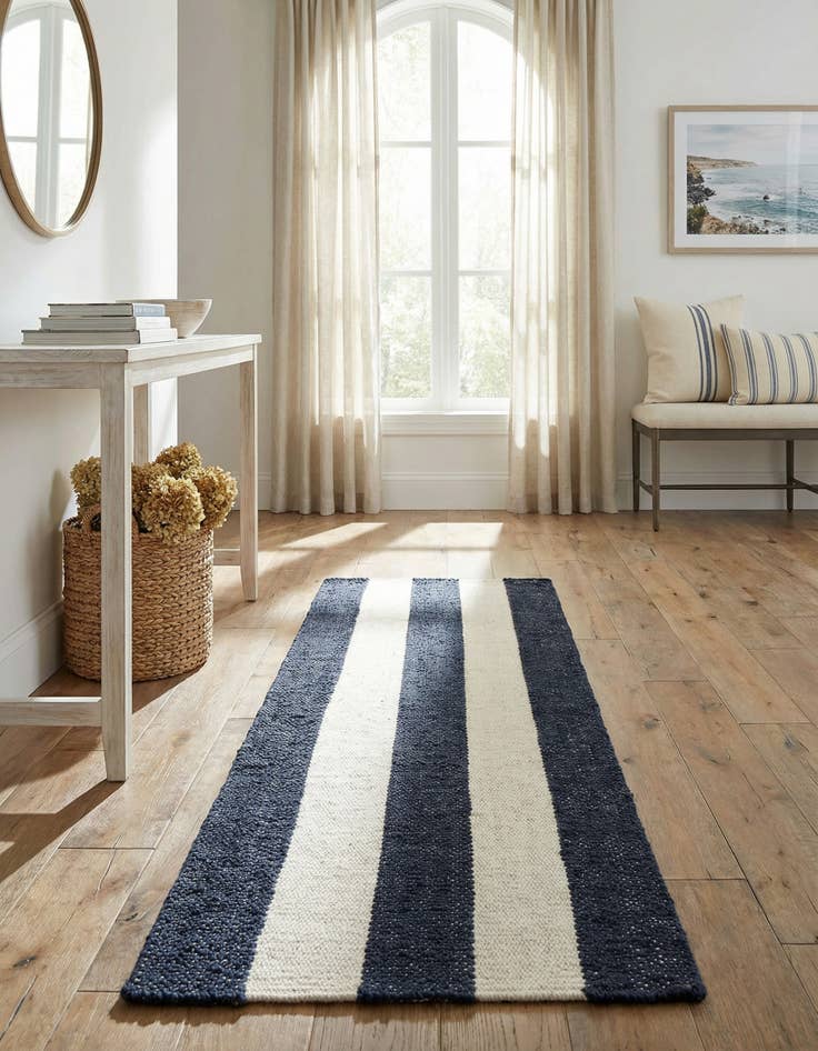 Detail image of 2' x 6' 1 Hand Woven Jill Zarin Hamptons Runner Rug