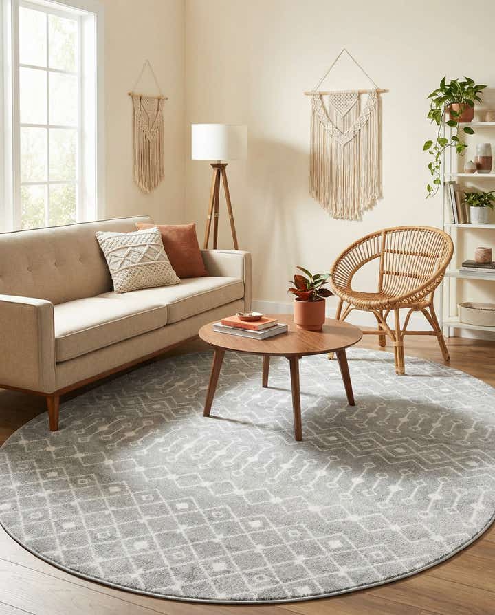 7' 10 x 10' Moroccan Trellis Oval Rug