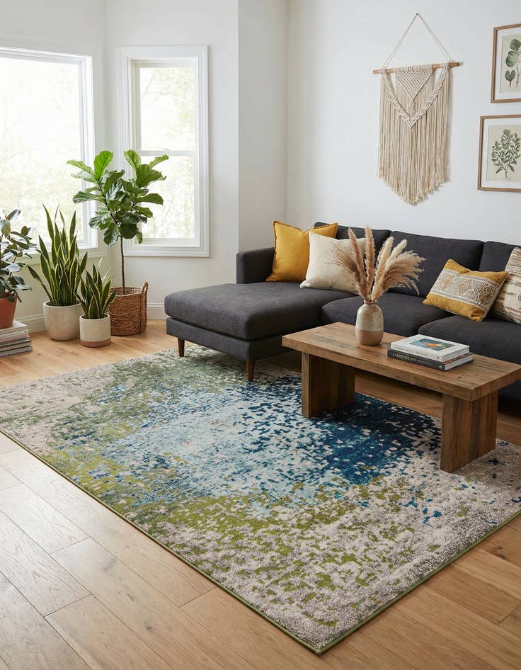 Detail image of 5' x 8' Washable Hyacinth Rug