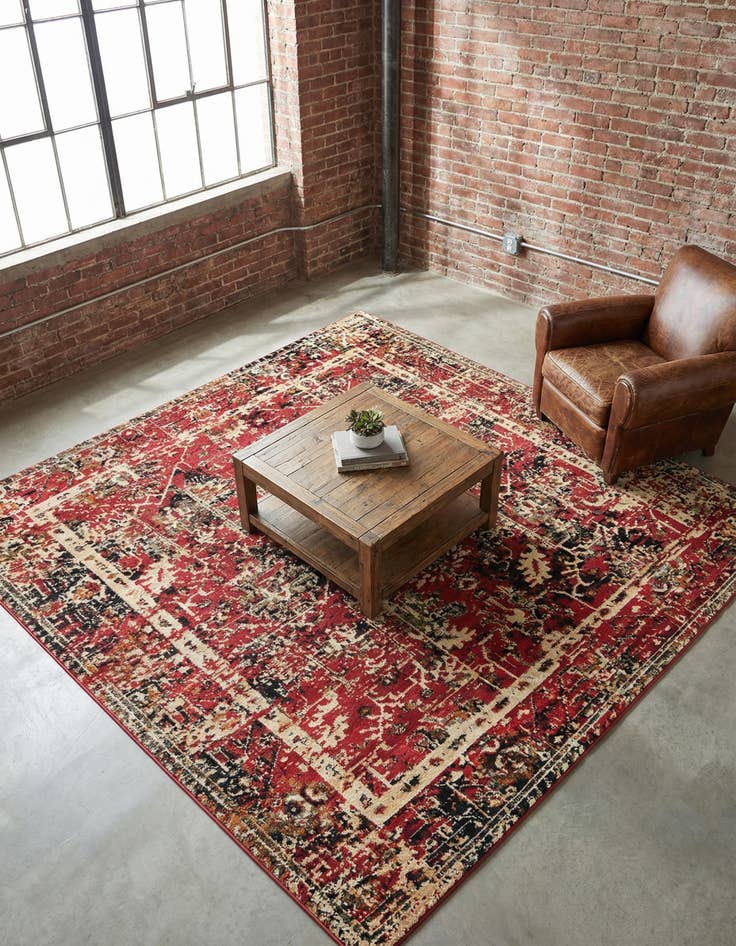 Detail image of 7' 10 x 7' 10 Saturn Square Rug