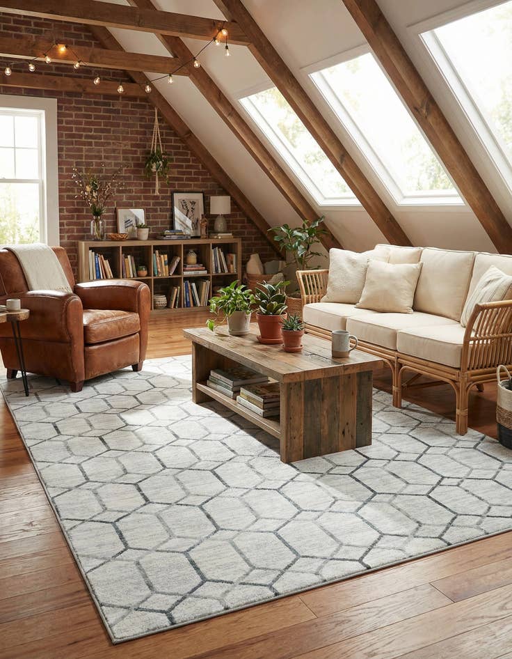 Detail image of 8' x 10' Lattice Trellis Rug