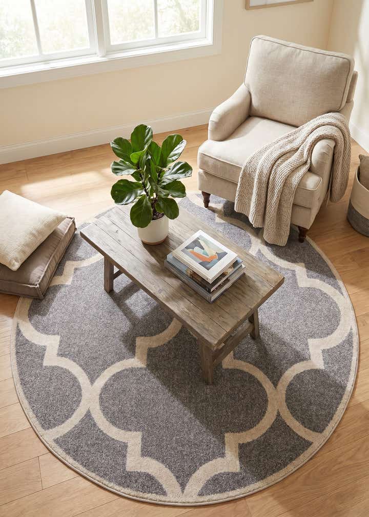6' x 6' Trellis Round Rug