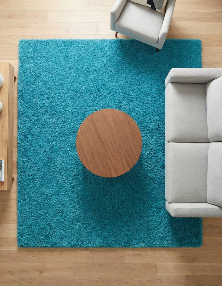 Detail image of 7' 10 x 7' 10 Solid Shag Square Rug