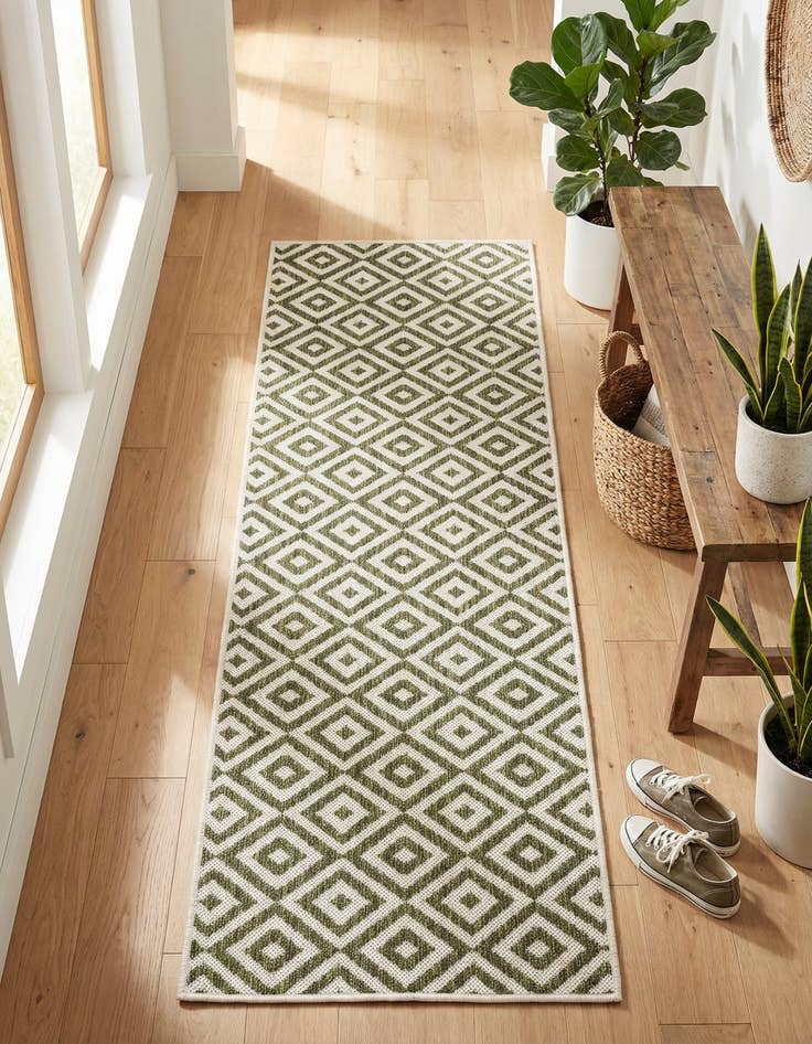 Detail image of 2' x 6' Washable Jill Zarin Costa Rica Indoor / Outdoor Runner Rug