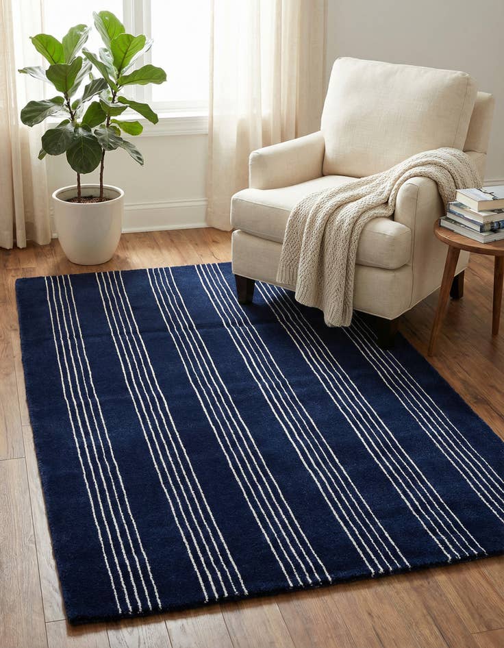 Detail image of 3' 3 x 5' 3 Jill Zarin Striped Wool Rug