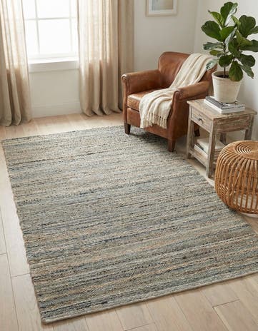 4' 1 x 6' 1 Hand Woven Palm Beach Jute Rug