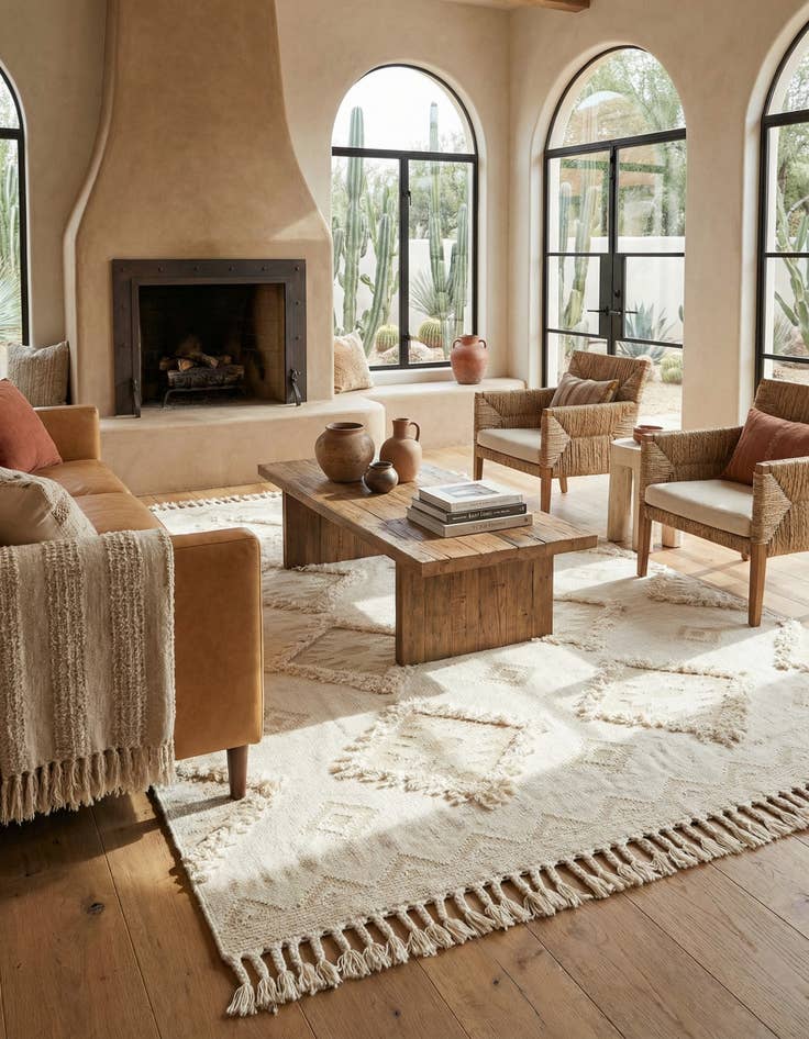 Detail image of 8' x 10' Hand Woven Arizona Wool Rug