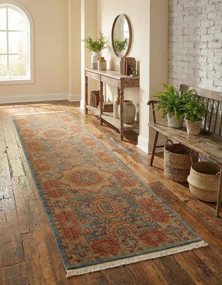 Detail image of 2' 7 x 10' Mamluk Runner Rug