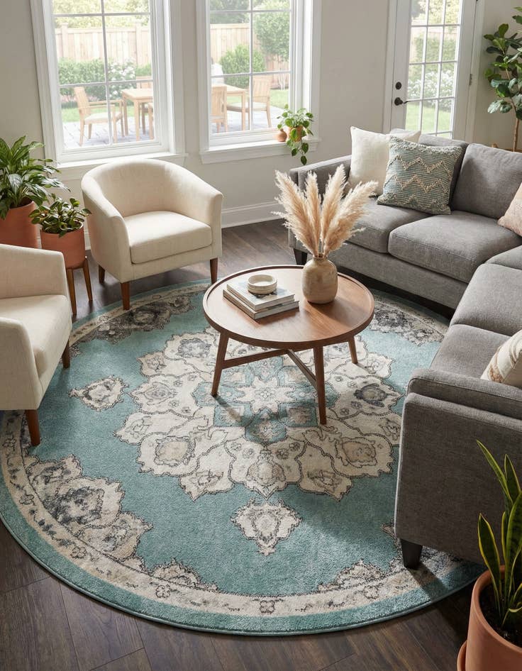 Detail image of 7' 10 x 7' 10 Parker Round Rug