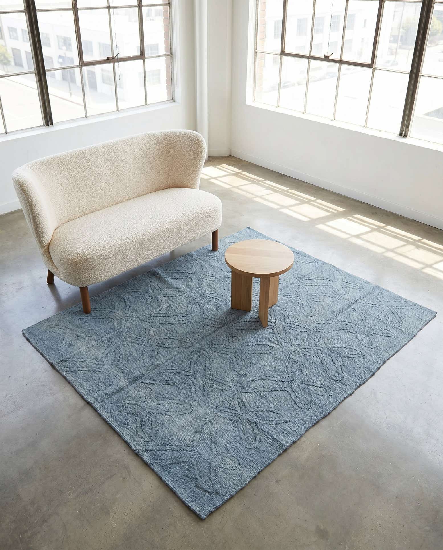 5' 3 x 6' 5 Hand Woven Kilim Modern Wool Square Rug