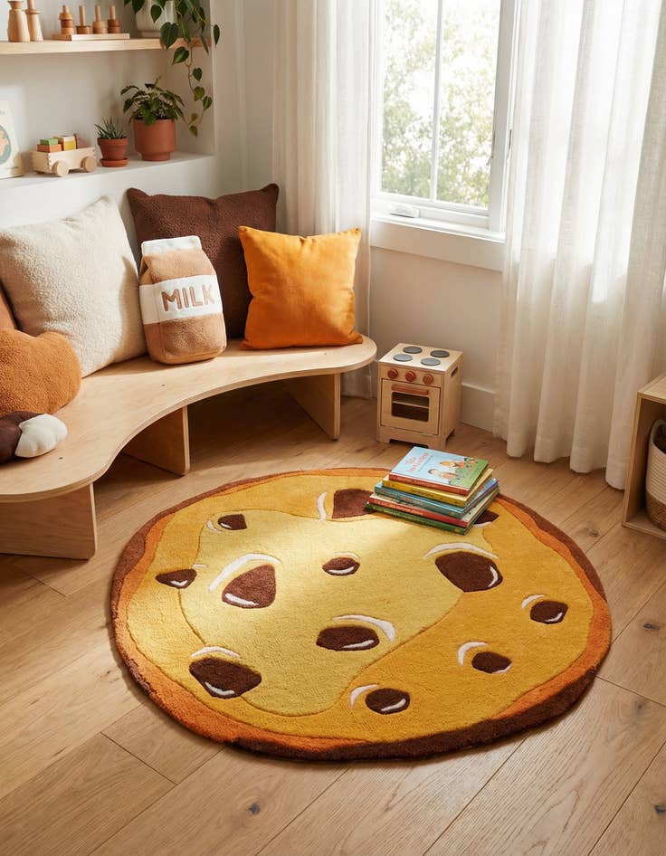 Detail image of 3' 1 x 3' 1 Playtime Kids Wool Freeform Rug