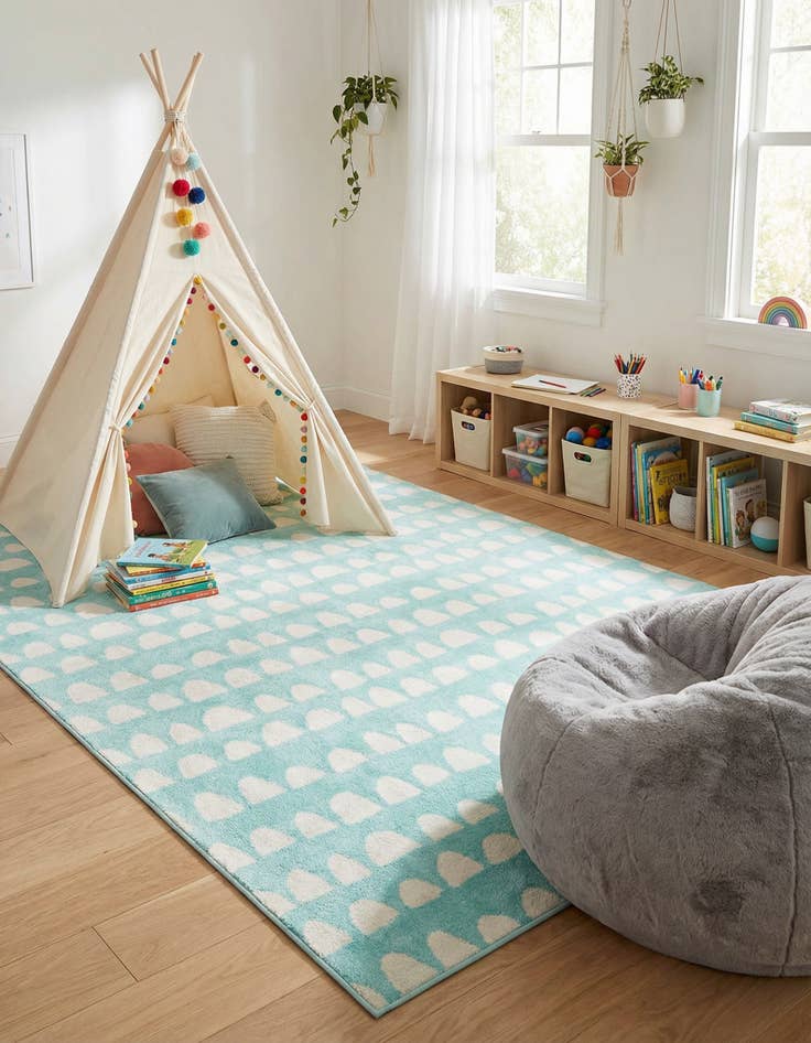 Detail image of 7' 10 x 10' Whimsy Kids Rug