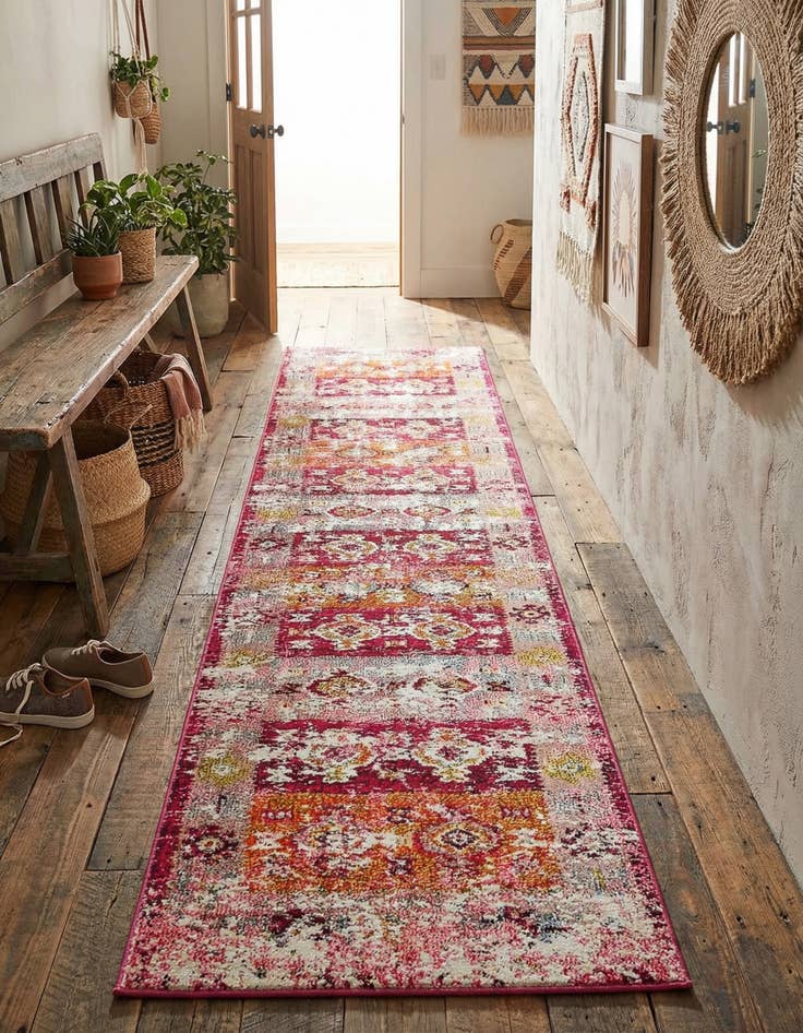 Detail image of 2' 7 x 10' Washable El Paso Runner Rug