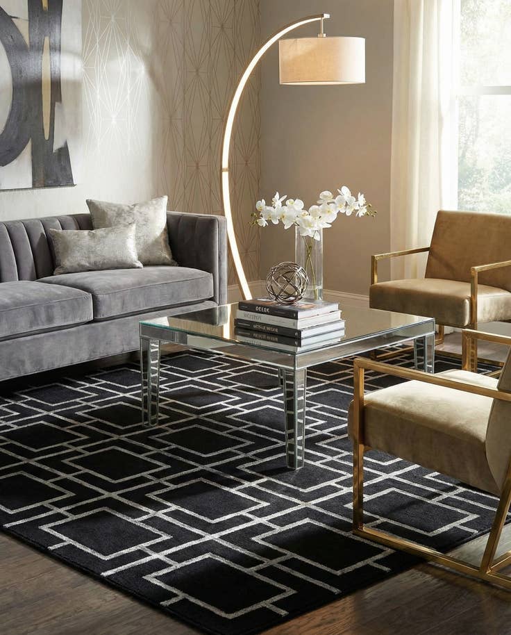 Detail image of 7' 10 x 7' 10 Marilyn Monroe™ Glam Deco Square Rug