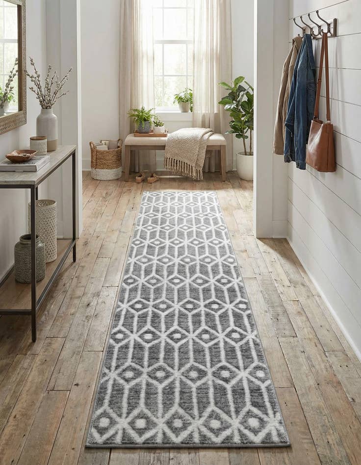 Detail image of 2' x 8' Lattice Trellis Runner Rug