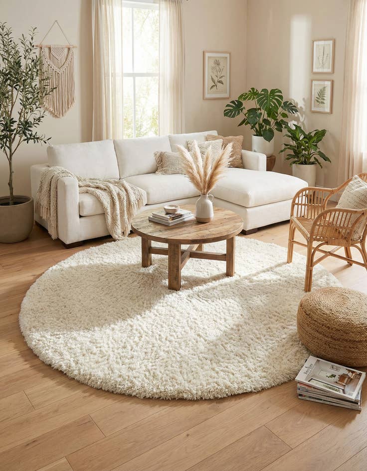 Detail image of 6' 7 x 6' 7 Infinity Shag Round Rug