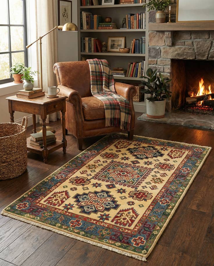 Detail image of 2' 8 x 4' 1 Hand Knotted Kazak Rug