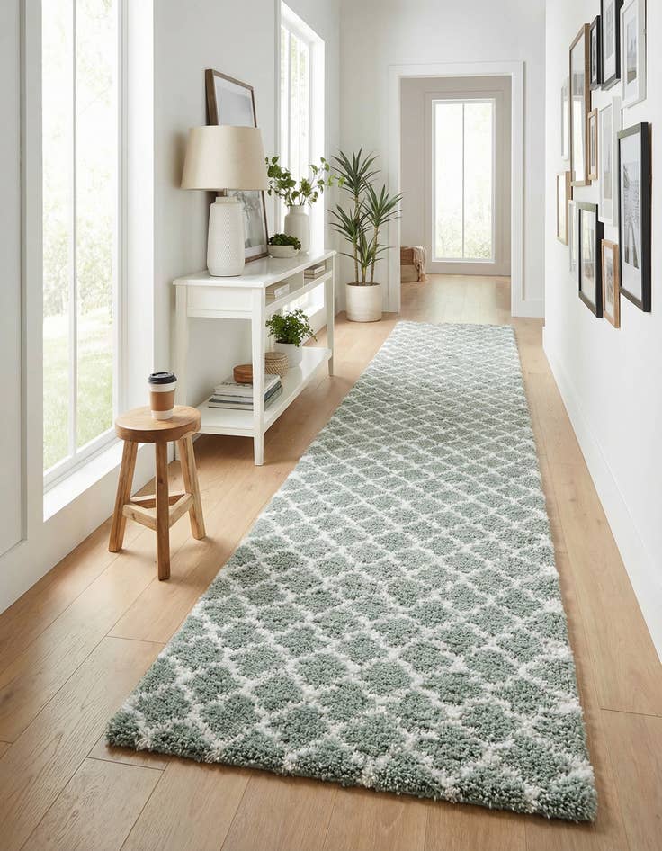 Detail image of 3' 3 x 16' 5 Moroccan Shag Runner Rug