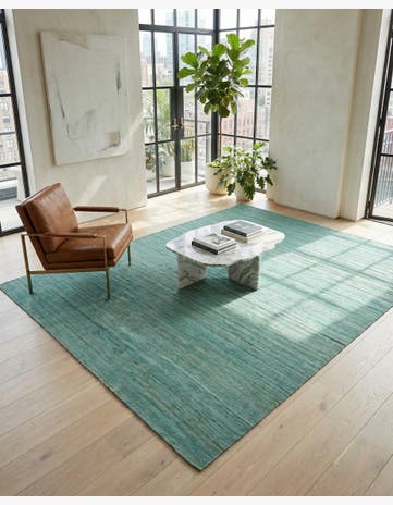 6' 10 x 9' 6 Hand Woven Kilim Modern Wool Rug