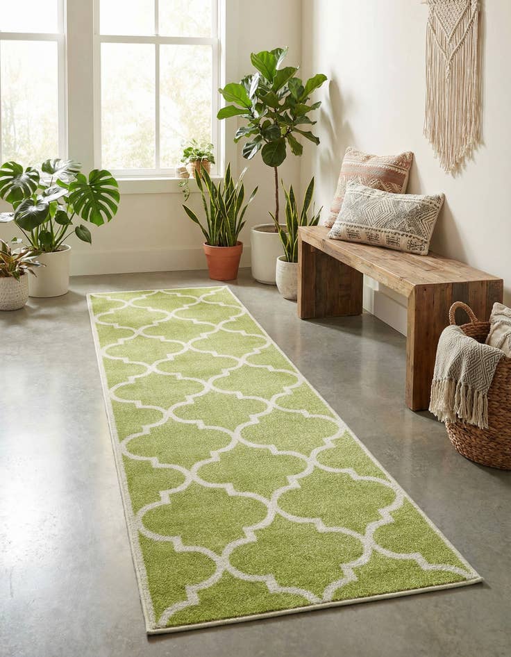 Detail image of 2' 7 x 8' Trellis Runner Rug