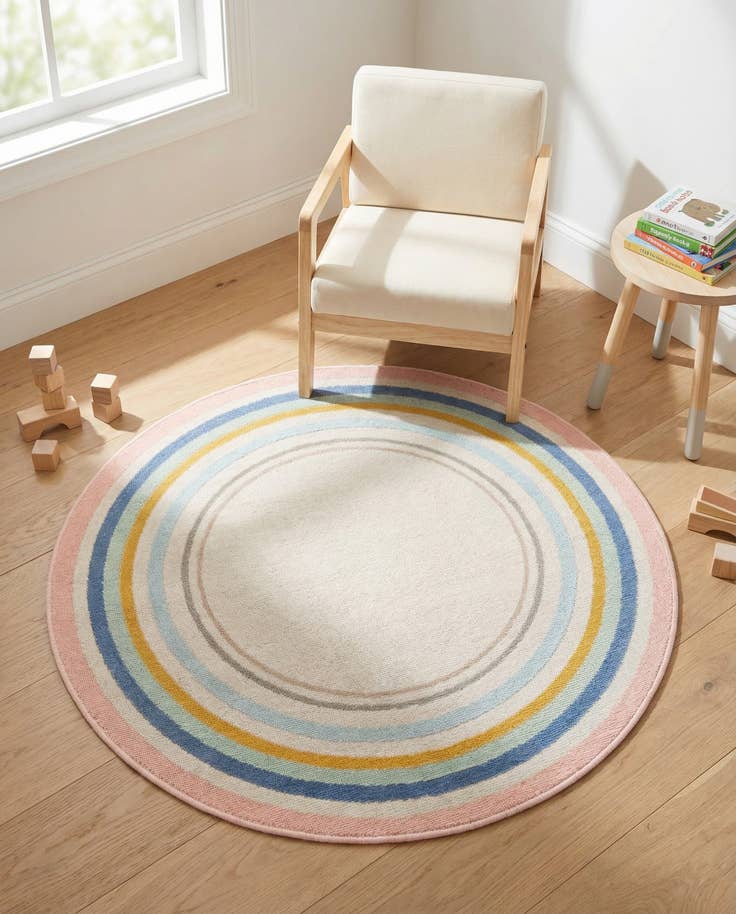 Detail image of 3' 3 x 3' 3 Lotus Round Rug
