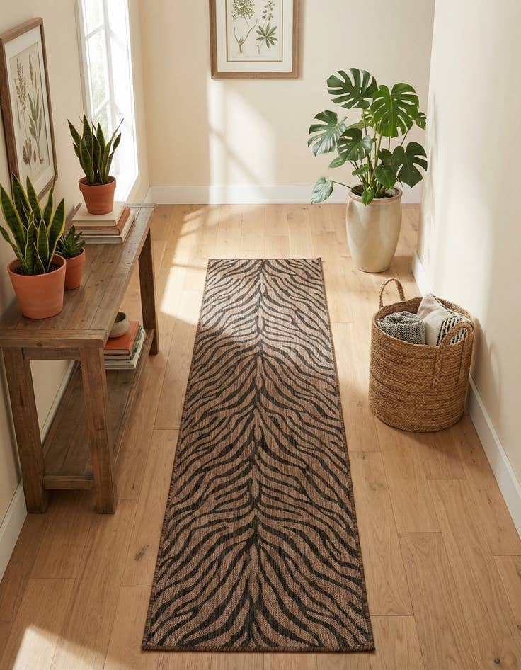 Detail image of 2' x 8' Easy-Clean Safari Indoor / Outdoor Runner Rug