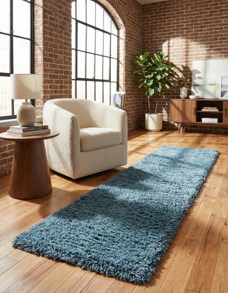 Detail image of 2' 7 x 10' Infinity Shag Runner Rug