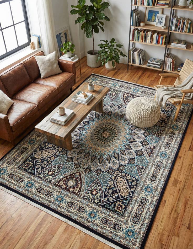 Detail image of 7' 10 x 10' Nain Design Rug