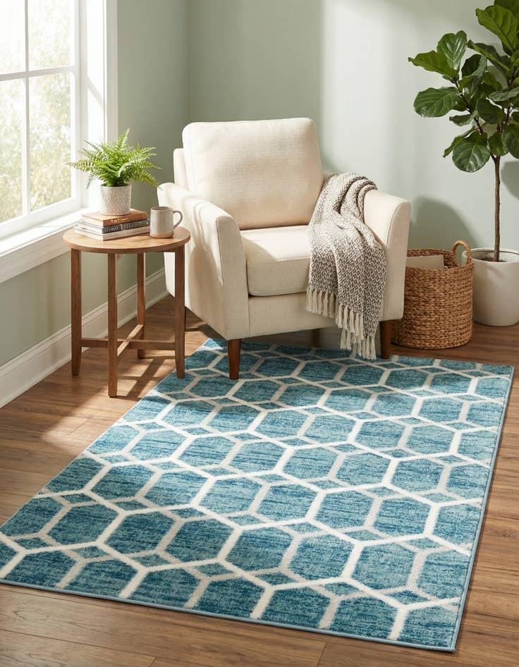 Detail image of 3' 3 x 5' 3 Lattice Trellis Rug