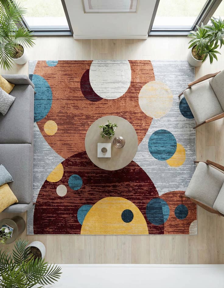 Detail image of 7' 10 x 7' 10 Kamala Washable Square Rug