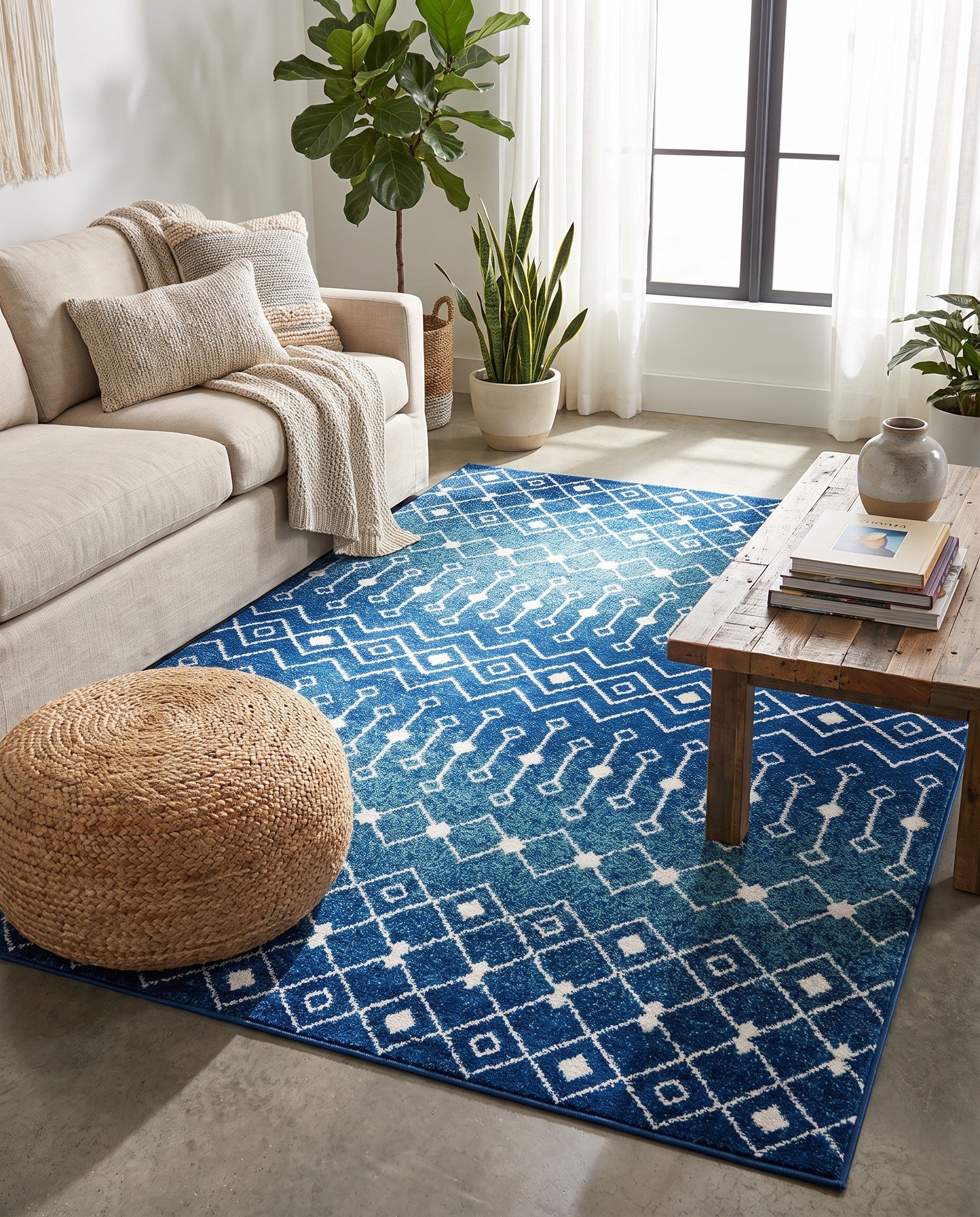 6' x 9' Moroccan Trellis Rug