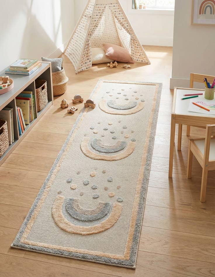 Detail image of 2' 7 x 8' Whimsy Kids Runner Rug